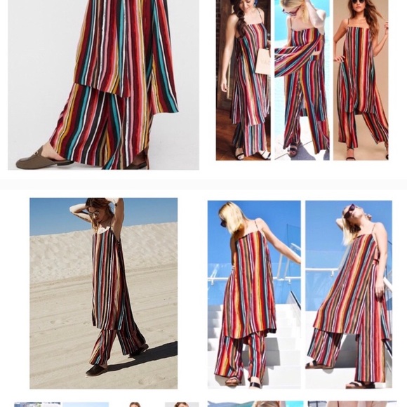 Free People Pants - Free people ruby striped set with tunic and pants